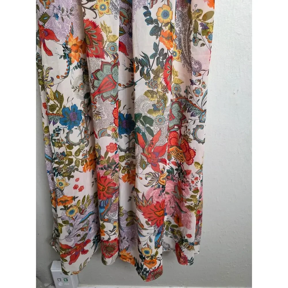 Lulus Lilja Cream Floral Print Maxi Dress Small - Picture 6 of 15